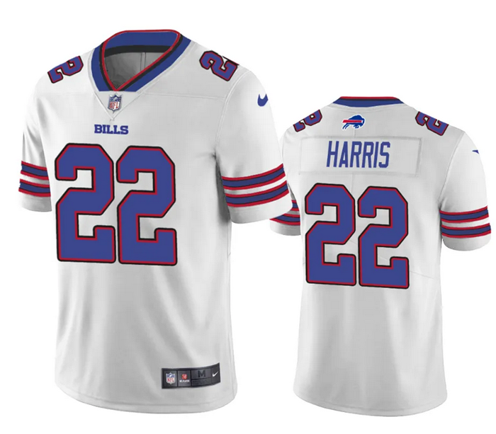 Men's Buffalo Bills #22 Damien Harris White Vapor Untouchable Limited Stitched Jersey